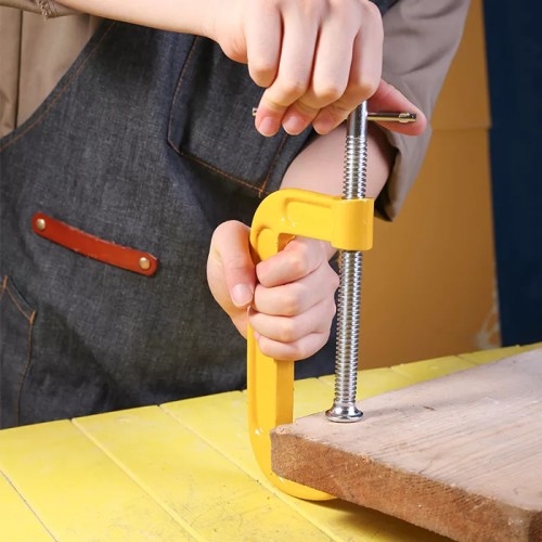 DELI DELI σφιγκτήρας τύπου C DL-G205 με μέγιστο άνοιγμα 125mm, κίτρινος