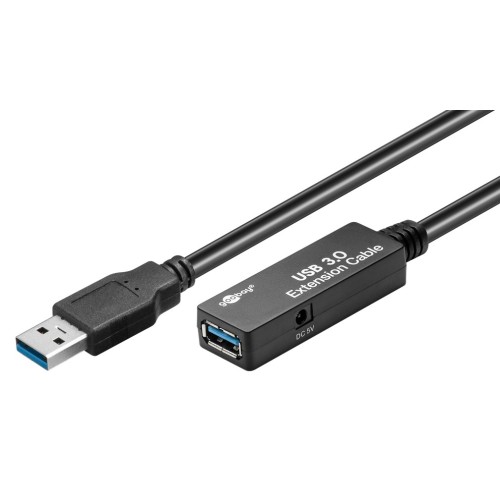 GOOBAY GOOBAY καλώδιο προέκτασης USB 3.0 95727, active, 5Gbps, 5m, μαύρο