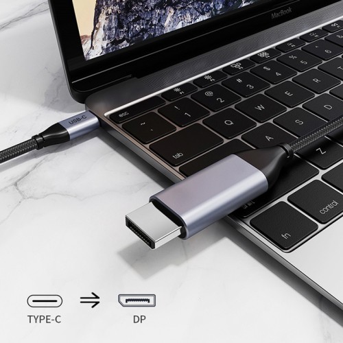 CABLETIME CABLETIME καλώδιο USB-C σε DisplayPort CT-CMDP2, 4K/30Hz, 1.2m, μαύρο