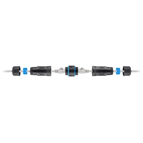GOOBAY GOOBAY αδιάβροχος σύνδεσμος RJ45 Cat 6A 59582, IP68, μαύρος