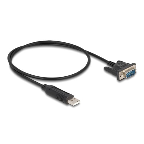 DELOCK DELOCK καλώδιο USB σε RS-232 66461, 921.6Kbps, 50cm, μαύρο