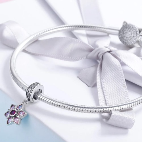 BAMOER BAMOER σύμβολο Charm SCC840 για βραχιόλι/κολιέ, με ζιρκόνια, ασήμι 925