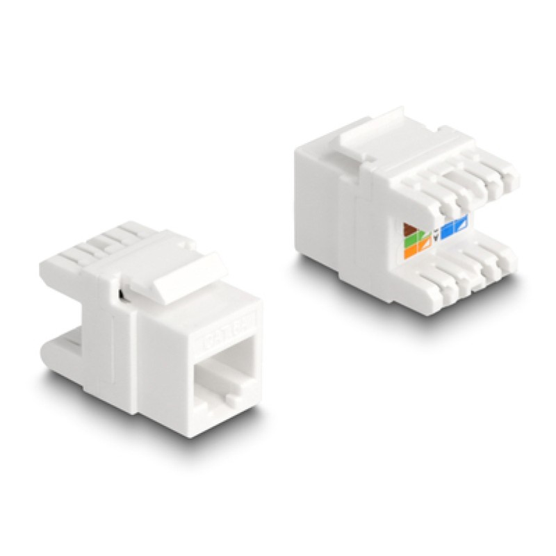 DELOCK DELOCK keystone module RJ45 σε LSA Cat.6A 88131, toolfree, λευκό