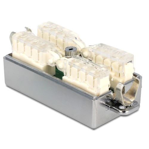 DELOCK DELOCK κυτίο σύνδεσης καλωδίων δικτύου 86243, Cat 6A LSA, STP, tool-free
