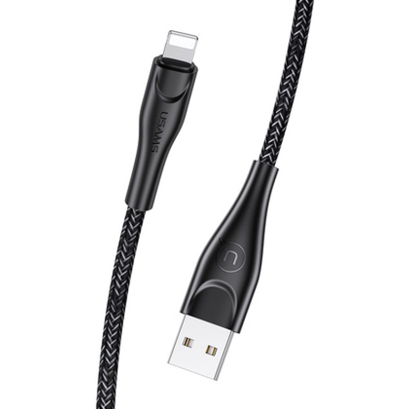 USAMS USAMS καλώδιο Lightning σε USB US-SJ391, 2A, 1m, μαύρο