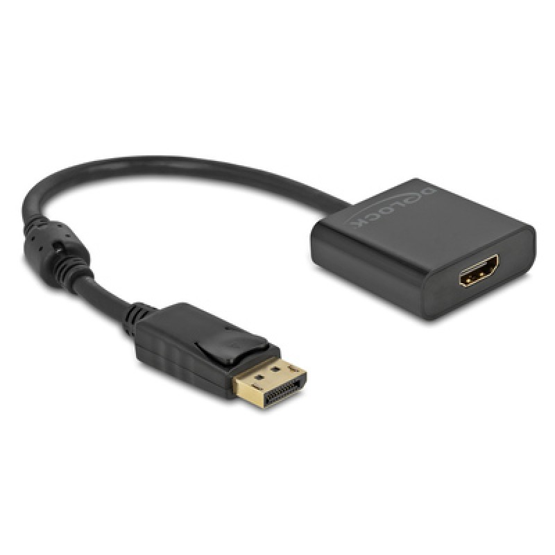DELOCK DELOCK αντάπτορας DisplayPort σε HDMI 63585, 4K/30Hz, active, μαύρος