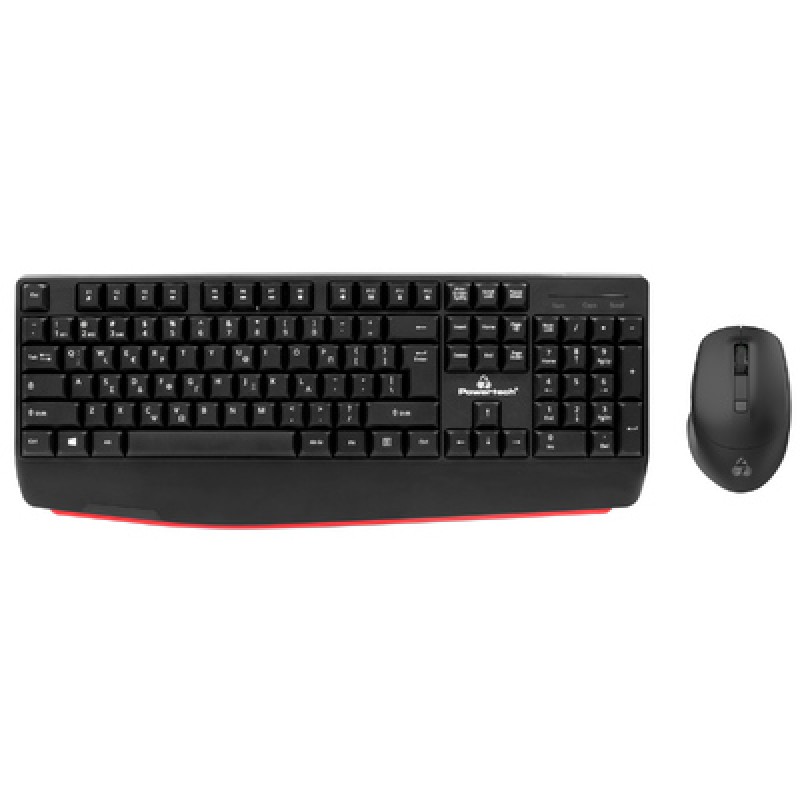 Powertech POWERTECH set ποντίκι & πληκτρολόγιο PT-1167, 2.4GHz & Bluetooth, μαύρο