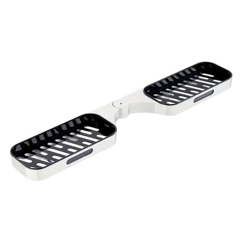 UNBRANDED Επιτοίχια βάση οργάνωσης HUH-0155 για μπάνιο-κουζίνα, 10.3x60cm, λευκή