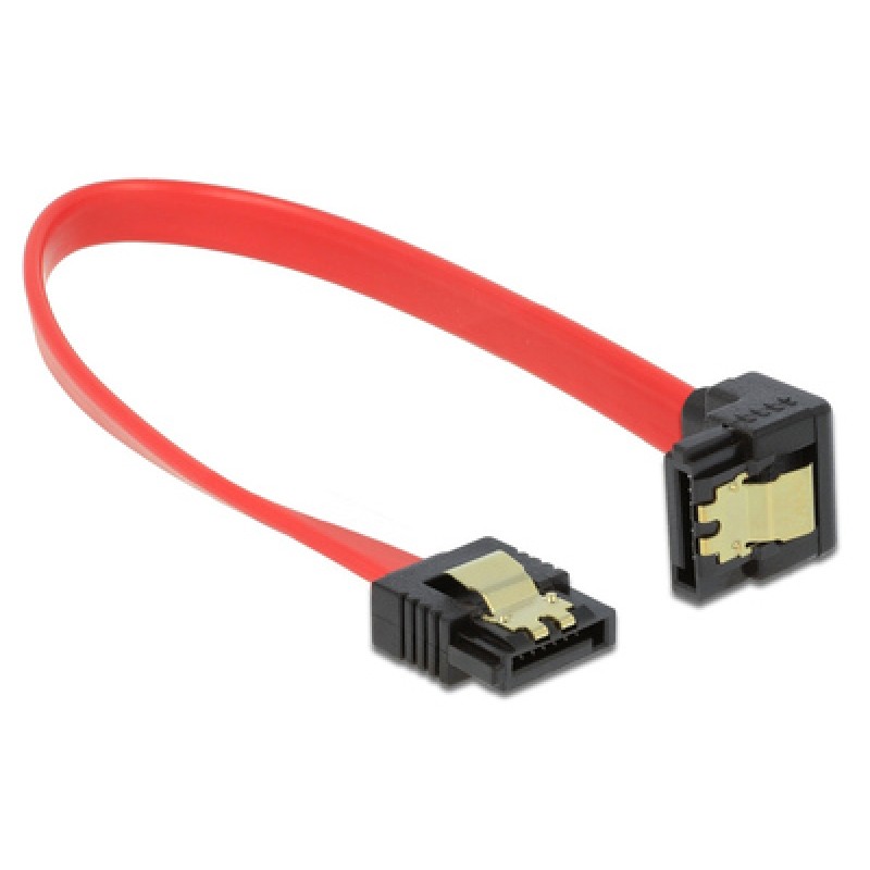 DELOCK DELOCK καλώδιο SATA 83977, γωνιακό, 6Gb/s, 20cm, κόκκινο