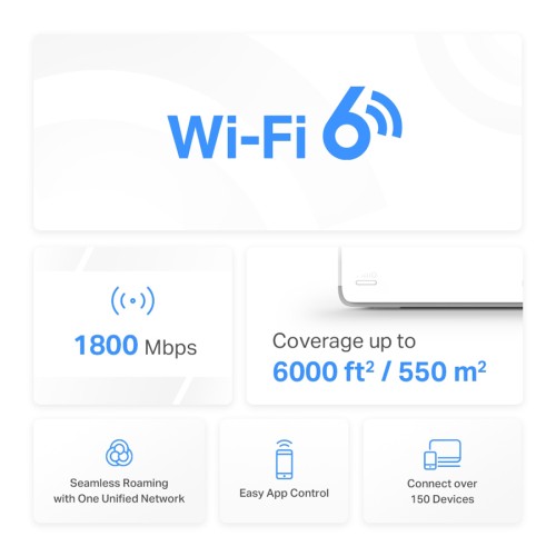 MERCUSYS MERCUSYS Mesh Wi-Fi 6 System Halo H70X, 1.8Gbps Dual Band, 3τμχ, V. 1.20