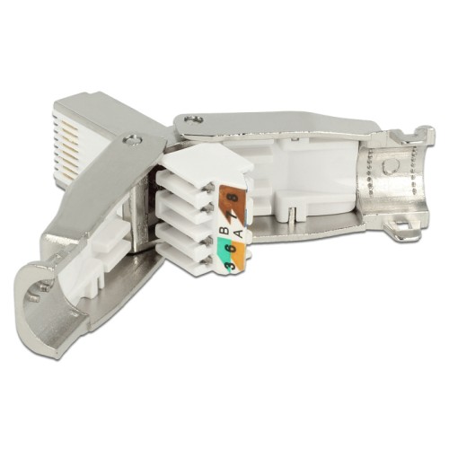Powertech POWERTECH βύσμα δικτύου RJ45 CAB-N351, CAT 6A STP, tool-free, μεταλλικό