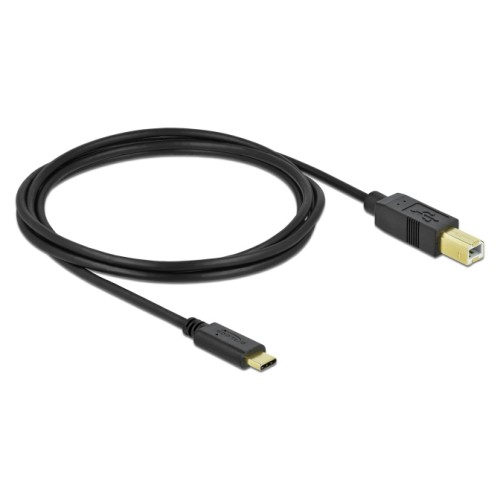 DELOCK DELOCK καλώδιο USB-C σε USB Type B 83330, 2m, μαύρο