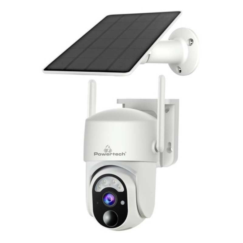 Powertech POWERTECH smart ηλιακή κάμερα PT-1177, 4MP, WiFi, SD, PTZ, IP65