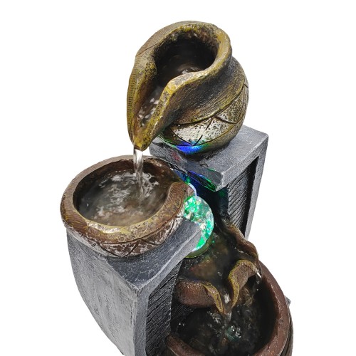 HOME USE HOME USE διακοσμητικό συντριβάνι HUH-0170, φωτιζόμενο, 18x20x35cm