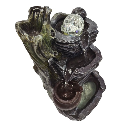 HOME USE HOME USE διακοσμητικό συντριβάνι HUH-0171, φωτιζόμενο, 18x20x35cm