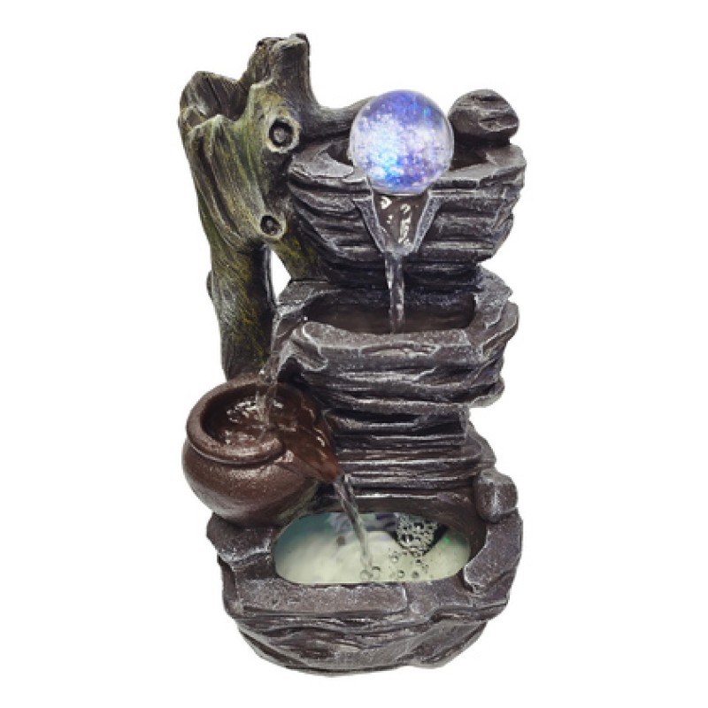 HOME USE HOME USE διακοσμητικό συντριβάνι HUH-0171, φωτιζόμενο, 18x20x35cm