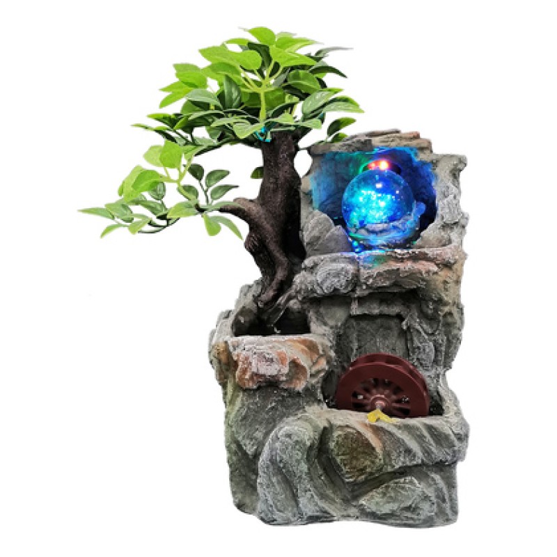 HOME USE HOME USE διακοσμητικό συντριβάνι HUH-0173, φωτιζόμενο, 18x18x30cm