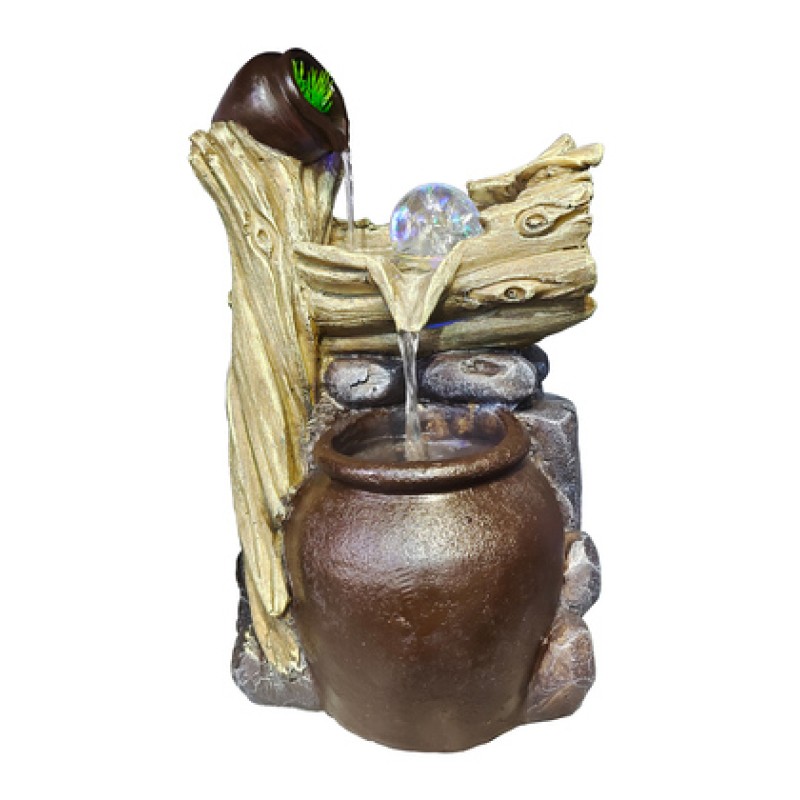 HOME USE HOME USE διακοσμητικό συντριβάνι HUH-0176, φωτιζόμενο, 18x20x35cm