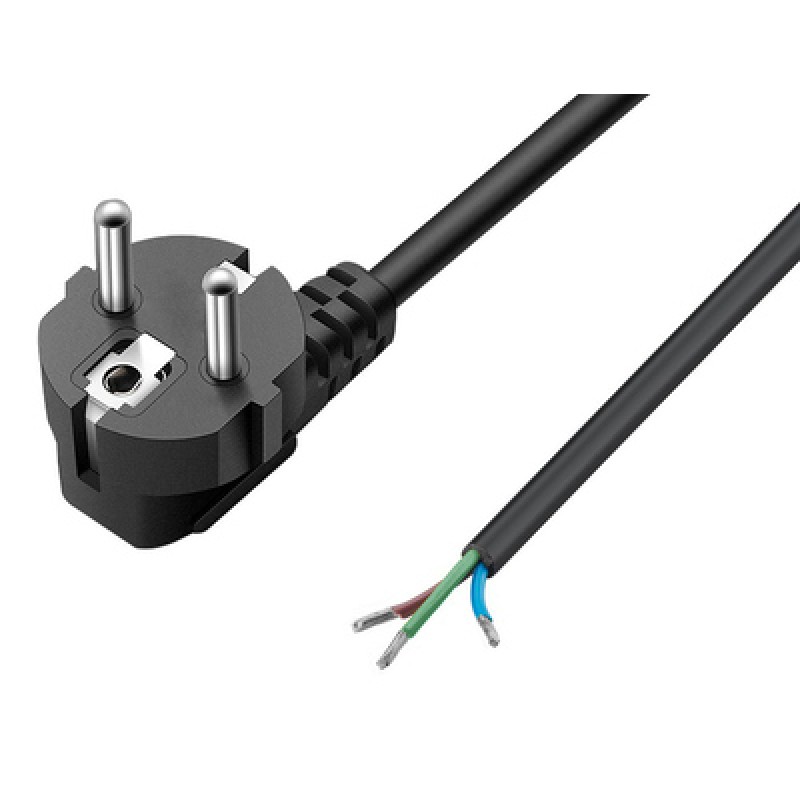 Powertech POWERTECH καλώδιο τροφοδοσίας CAB-P037, Copper, 3x 0.75mm², 1.8m, μαύρο
