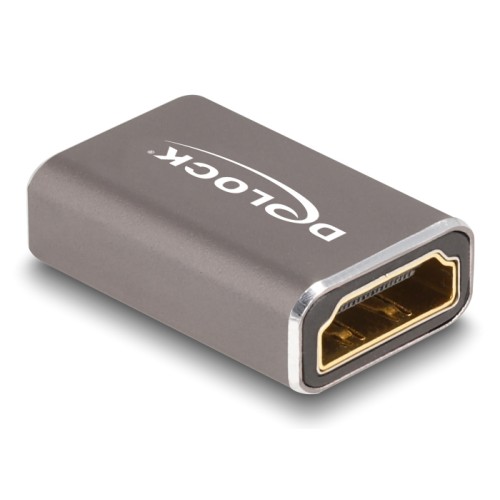 DELOCK DELOCK αντάπτορας HDMI 60078 με Ethernet, 8K/60Hz, μεταλλικός, γκρι