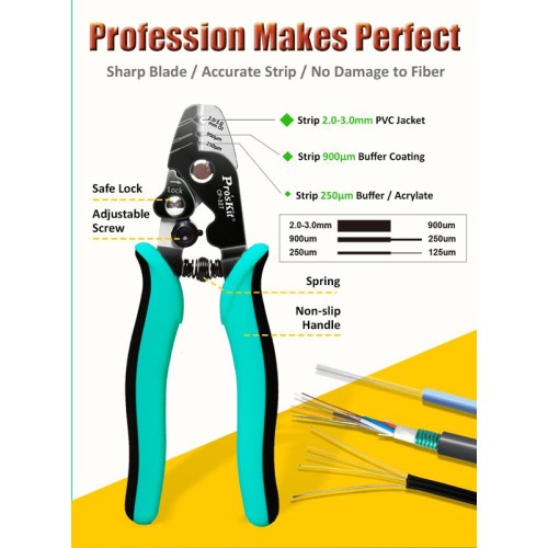 PROSKIT PROSKIT απογυμνωτής καλωδίων οπτικών ινών CP-327, 162mm