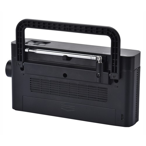 Powertech POWERTECH φορητό ραδιόφωνο PT-1244 με πτυσσόμενη κεραία, μαύρο