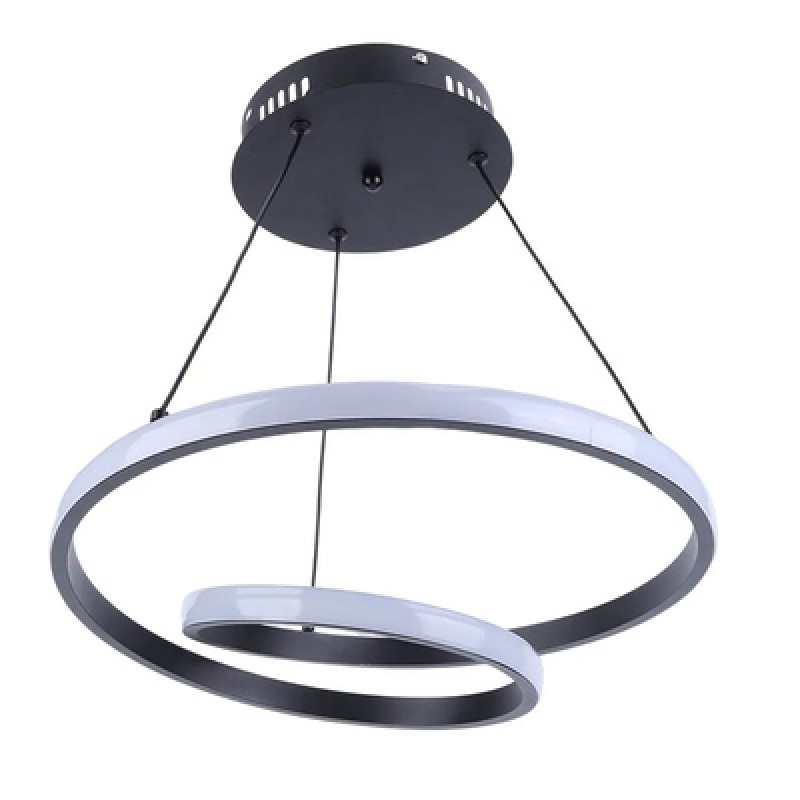 Powertech POWERTECH LED φωτιστικό οροφής HLL-0154, 25W, 4000K, Φ40cm, 1m, μαύρο