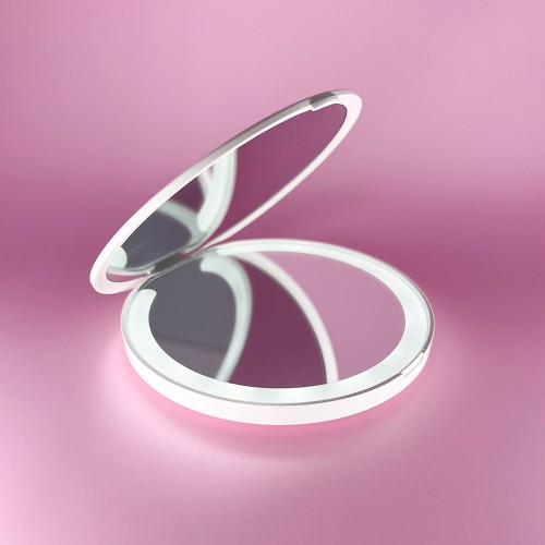 HOME USE HOME USE καθρέφτης χειρός HUH-0184 με LED φως, 1x/3x zoom 180mAh, λευκός