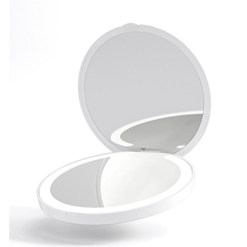 HOME USE HOME USE καθρέφτης χειρός HUH-0184 με LED φως, 1x/3x zoom 180mAh, λευκός