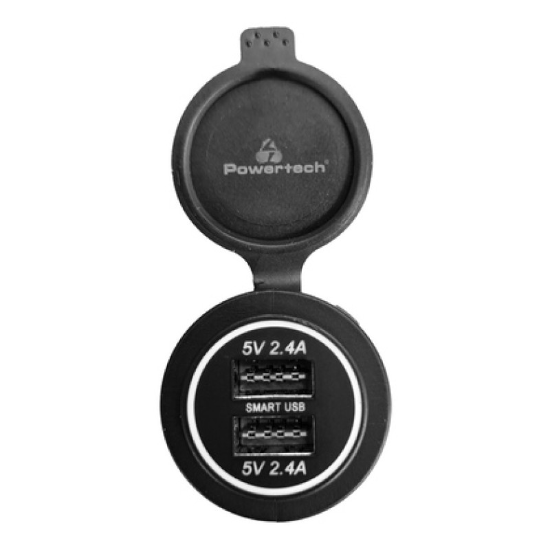 Powertech POWERTECH πρίζα USB για σκάφη & οχήματα PTL-003, 2x USB, 24W, IP65