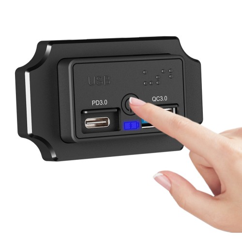 Powertech POWERTECH πρίζα USB για σκάφη & οχήματα PTL-009, USB & USB-C, 36W