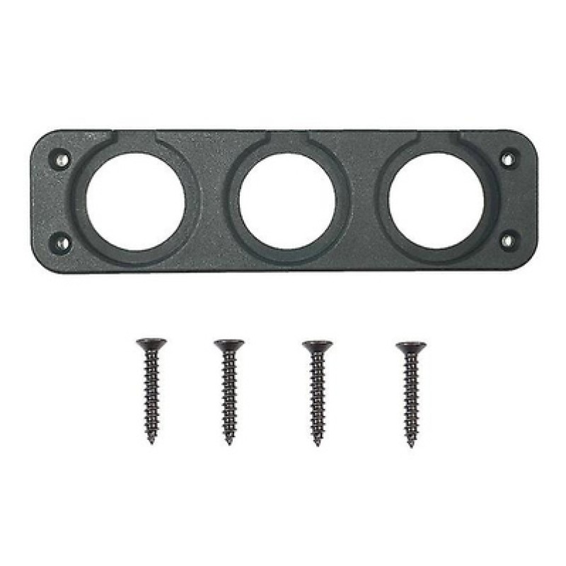 Powertech POWERTECH πάνελ πρίζας για σκάφη & οχήματα PTL-014, 3 θέσεις, 150x43mm