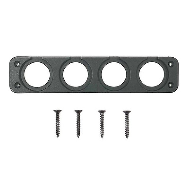 Powertech POWERTECH πάνελ πρίζας για σκάφη & οχήματα PTL-015, 4 θέσεις, 196x43mm