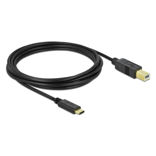 DELOCK DELOCK καλώδιο USB-C σε USB Type B 83666, 480Mbps, 3m, μαύρο