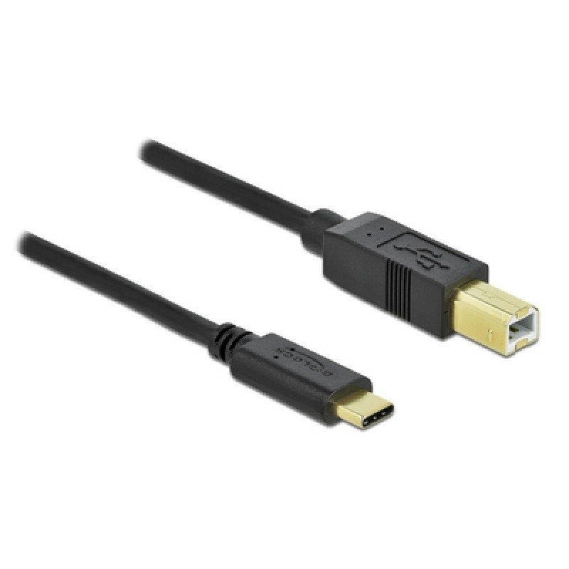 DELOCK DELOCK καλώδιο USB-C σε USB Type B 83666, 480Mbps, 3m, μαύρο