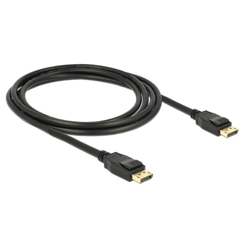 DELOCK DELOCK καλώδιο DisplayPort 1.2 83806, 4K/60Hz, 21.6 Gbps, 2m, μαύρο