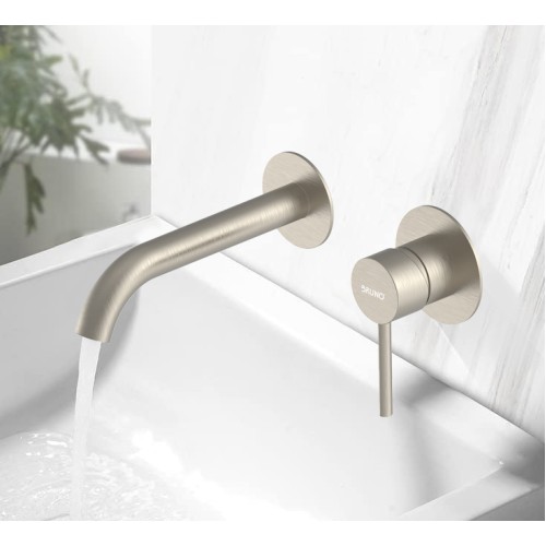 Bruno Μπαταρία Νιπτήρα Αναμεικτική M61615-207 Εντοιχισμού Ασημί