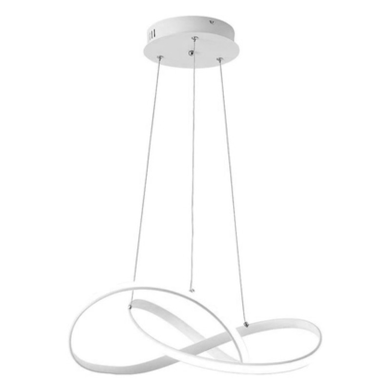 Powertech POWERTECH LED φωτιστικό οροφής HLL-0164, 50W, 4000K, Φ60cm, 1m, λευκό