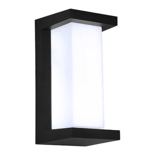 Powertech POWERTECH LED φωτιστικό τοίχου HLL-0166, 12W, 4000K, 960lm, IP65, μεταλλικό, μαύρο