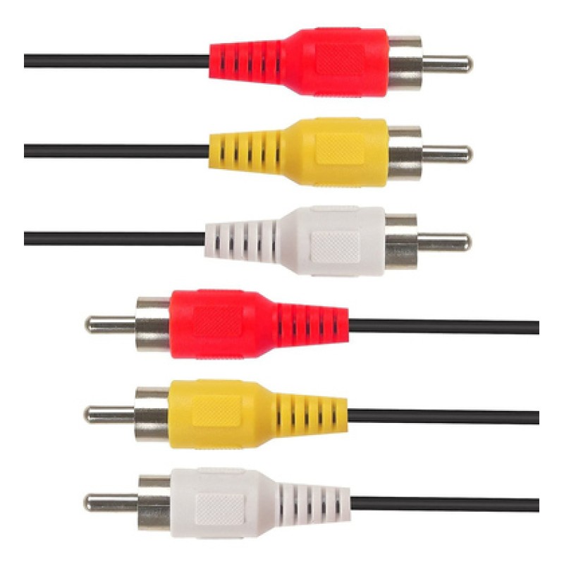 CABLETIME CABLETIME καλώδιο ήχου 3x RCA σε 3x RCA AV240-33N, 1.5m, μαύρο