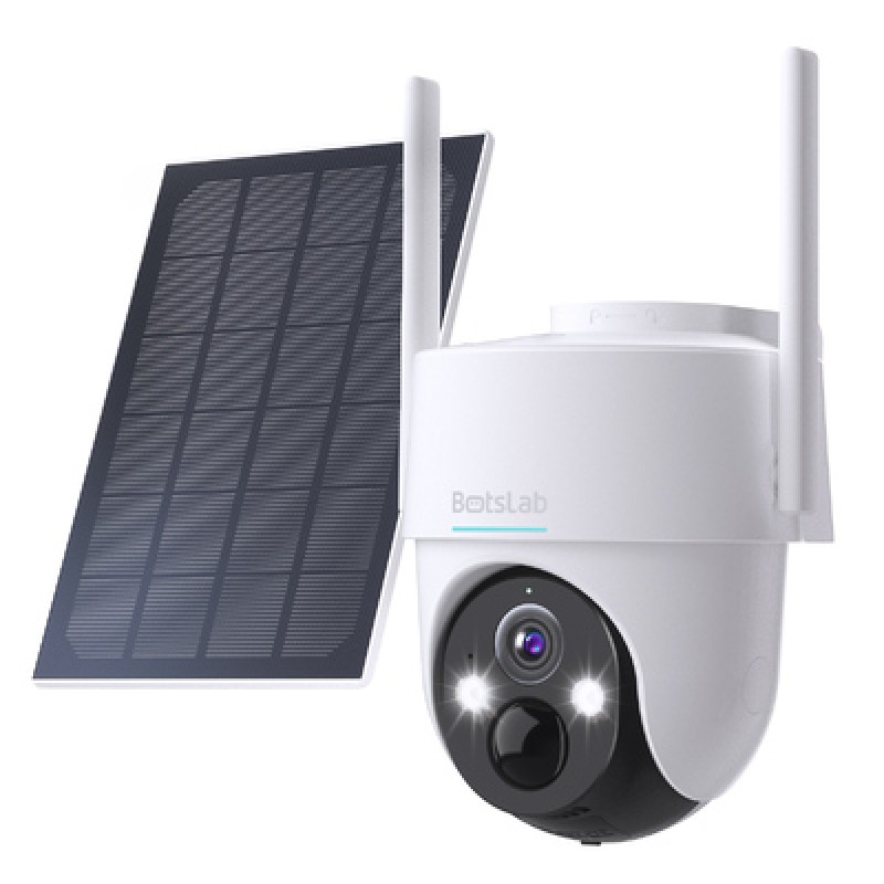 BOTSLAB BOTSLAB smart ηλιακή κάμερα W313, 3MP/2K, WiFi, PTZ, SD, 5200mAh, IP65