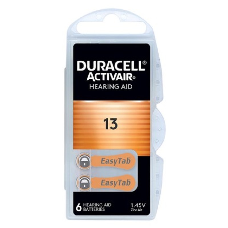 Duracell DURACELL μπαταρίες ακουστικών βαρηκοΐας Activair 13, 1.45V, 6τμχ