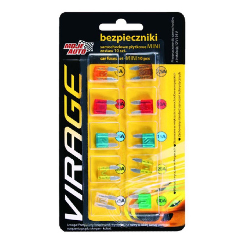 MOJE AUTO MOJE AUTO σετ μαχαιρωτών ασφαλειών αυτοκινήτου 94-016, 10τμχ