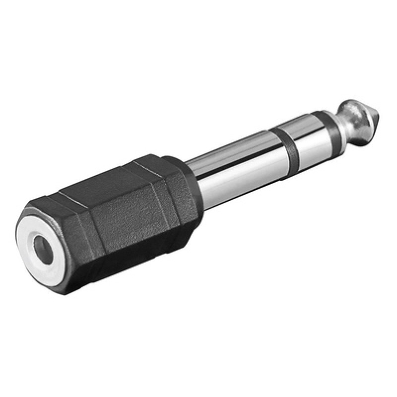 GOOBAY GOOBAY αντάπτορας ήχου 6.35mm σε 3.5mm 11100, μαύρος, 10τμχ