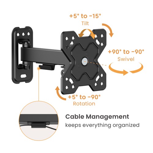 Powertech POWERTECH επιτοίχια βάση τηλεόρασης PT-1277, 13-32
