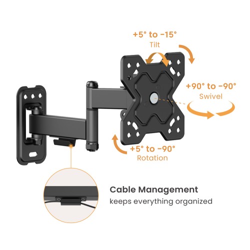 Powertech POWERTECH επιτοίχια βάση τηλεόρασης PT-1278, 13-32