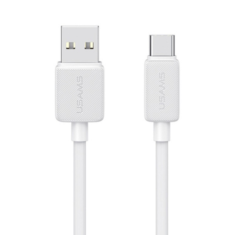 USAMS USAMS καλώδιο USB-C σε USB US-SJ688, 3A, 480Mbps, 1m, λευκό