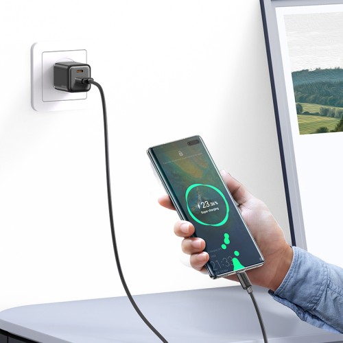 USAMS USAMS καλώδιο micro USB σε USB US-SJ690, 2A, 480Mbps, 1m, μαύρο