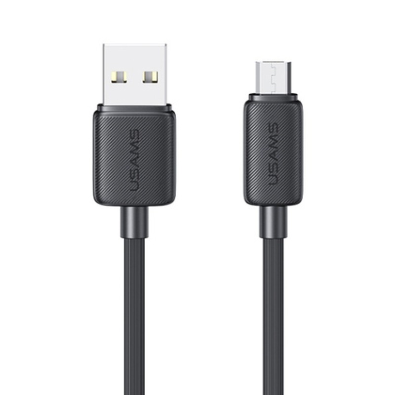 USAMS USAMS καλώδιο micro USB σε USB US-SJ690, 2A, 480Mbps, 1m, μαύρο