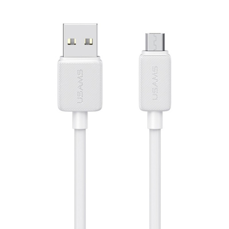 USAMS USAMS καλώδιο micro USB σε USB US-SJ690, 2A, 480Mbps, 1m, λευκό